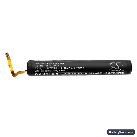 Lenovo Yoga Tablet 2-851F Replacement Battery, 3.75V, 6400mAh, Li-ion 3