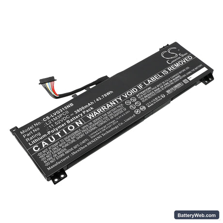 Lenovo IdeaPad Gaming 3 15ARH7 82SB0071TA Replacement Battery, 11.52V, 3800mAh, Li-Polymer 1