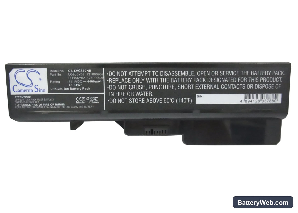 Lenovo IdeaPad G460 Replacement Battery, 11.1V, 4400mAh, Li-ion 5