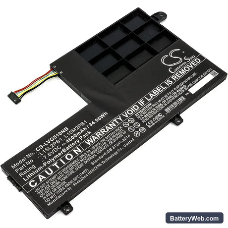Lenovo Yoga 510 Replacement Battery, 7.6V, 4600mAh, Li-Polymer 1