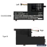 Lenovo Yoga 510 Replacement Battery, 7.6V, 4600mAh, Li-Polymer 5