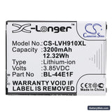 LG VS995 Replacement Battery, 3.85V, 3200mAh, Li-ion 3