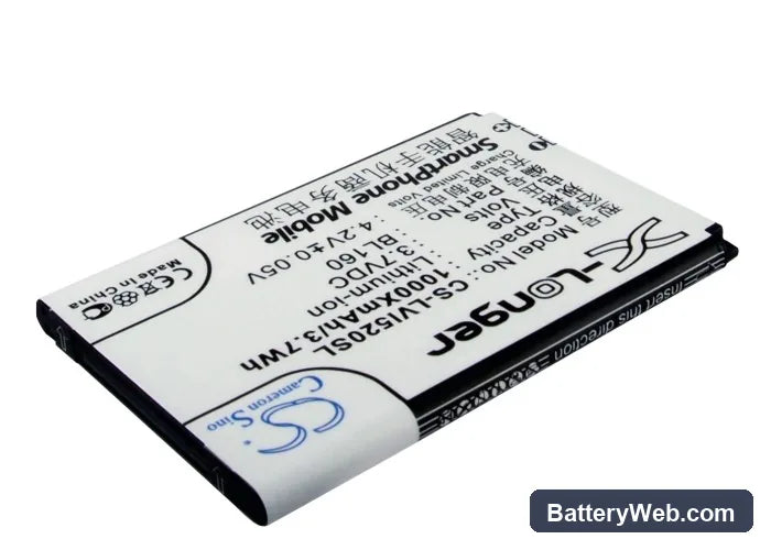 Lenovo I200 Replacement Battery, 3.7V, 1000mAh, Li-ion 2