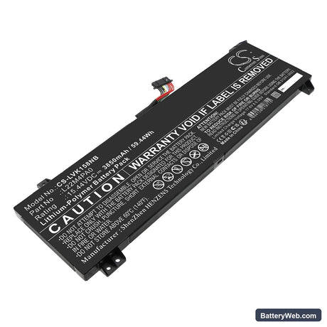 Lenovo LOQ 15APH8 82XT0002US Replacement Battery, 15.44V, 3850mAh, Li-Polymer 1