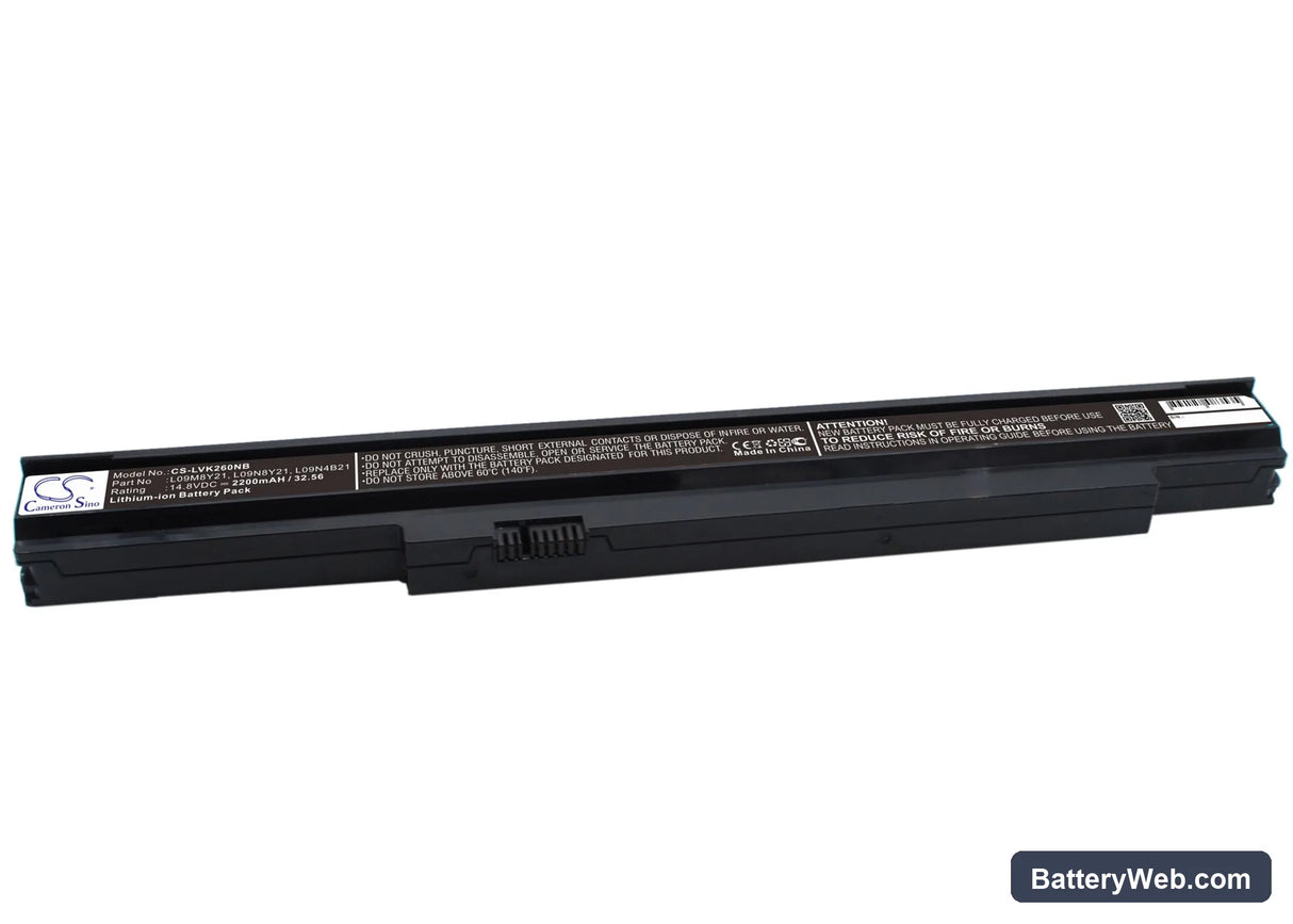 Lenovo ThinkPad K26 Replacement Battery, 14.8V, 2200mAh, Li-ion 3