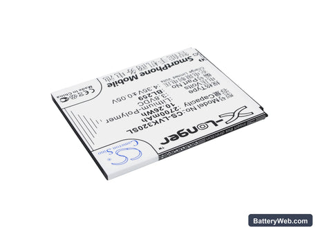 Lenovo Lemon 3 Replacement Battery, 3.8V, 2700mAh, Li-Polymer 2