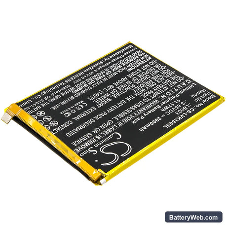 Lenovo K5 Replacement Battery, 3.85V, 2900mAh, Li-Polymer 2
