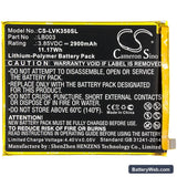 Lenovo K5 Replacement Battery, 3.85V, 2900mAh, Li-Polymer 3