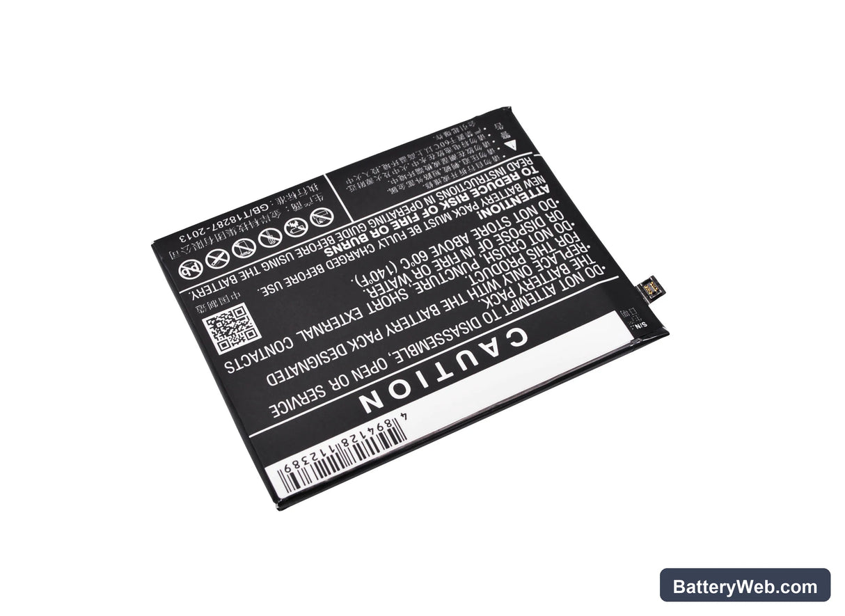 Lenovo K5 Note Replacement Battery, 3.8V, 3400mAh, Li-Polymer 4