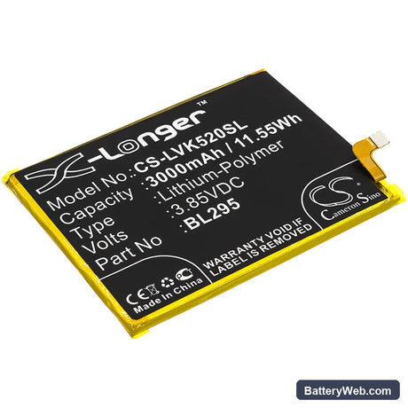 Lenovo K5s Replacement Battery, 3.85V, 3000mAh, Li-Polymer 1