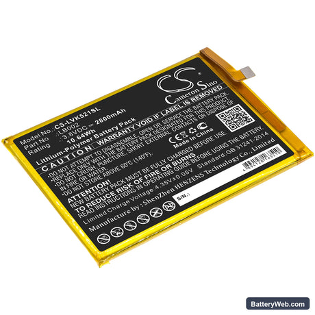 Lenovo S5 Replacement Battery, 3.8V, 2800mAh, Li-Polymer 1