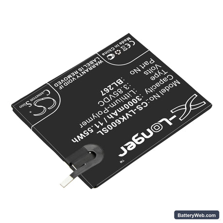 Lenovo Vibe K6 Replacement Battery, 3.85V, 3000mAh, Li-Polymer 2