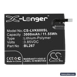 Lenovo Vibe K6 Replacement Battery, 3.85V, 3000mAh, Li-Polymer 3