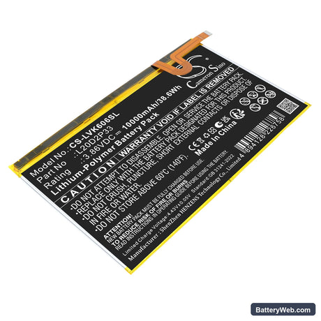 Lenovo Yoga Pad Pro Replacement Battery, 3.86V, 10000mAh, Li-Polymer 1