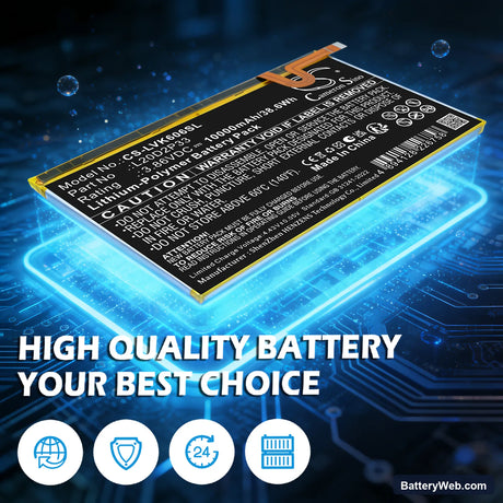 Lenovo Yoga Pad Pro Replacement Battery, 3.86V, 10000mAh, Li-Polymer 6