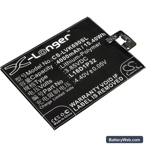 Lenovo PB2-690N Replacement Battery, 3.85V, 4000mAh, Li-Polymer 1