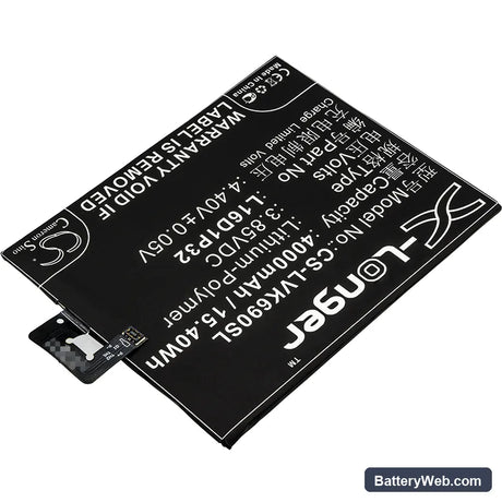 Lenovo PB2-690N Replacement Battery, 3.85V, 4000mAh, Li-Polymer 2