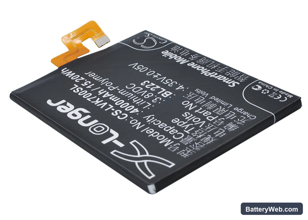 Lenovo K920 Replacement Battery, 3.8V, 4000mAh, Li-Polymer 2