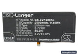 Lenovo K900 Replacement Battery, 3.7V, 2500mAh, Li-Polymer 5