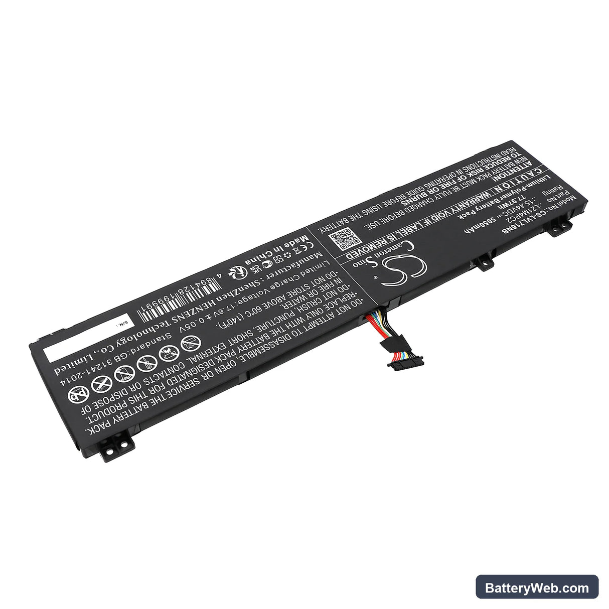 Lenovo Legion 7 16IAX7 82TD0099MH Replacement Battery, 15.44V, 5050mAh, Li-Polymer 2