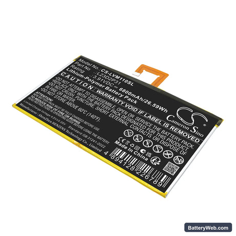 Lenovo Pad 2024 TB331FC Replacement Battery, 3.91V, 6800mAh, Li-Polymer 1
