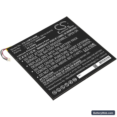 Lenovo Miix 310 Replacement Battery, 3.7V, 6900mAh, Li-Polymer 1