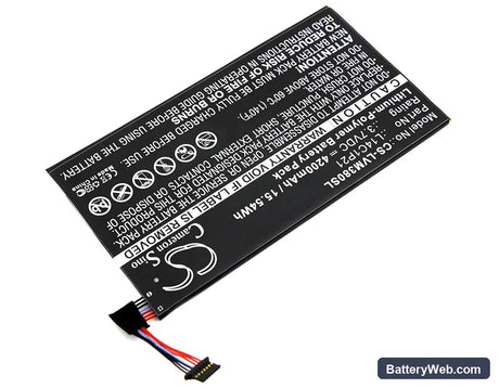 Lenovo Ideatab Miix 3 Replacement Battery, 3.7V, 4200mAh, Li-Polymer 2