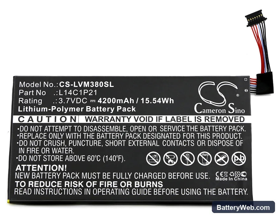 Lenovo Ideatab Miix 3 Replacement Battery, 3.7V, 4200mAh, Li-Polymer 3
