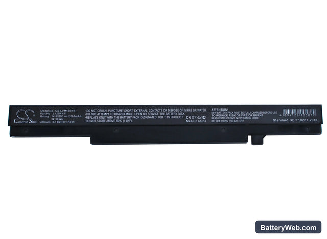Lenovo IdeaPad K4350 Replacement Battery, 14.8V, 2200mAh, Li-ion 1