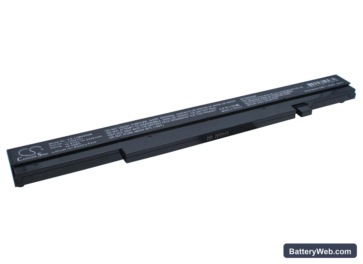Lenovo IdeaPad K4350 Replacement Battery, 14.8V, 2200mAh, Li-ion 2