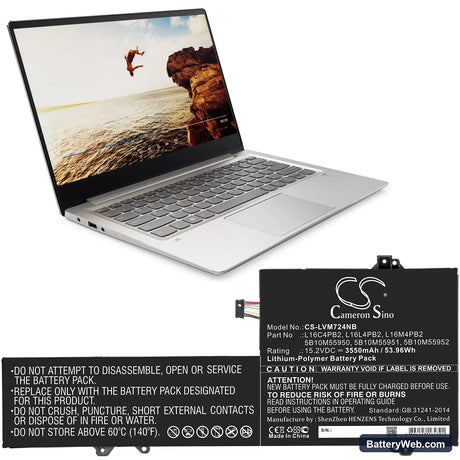 Lenovo Xiaoxin Air Pro Replacement Battery, 15.2V, 3550mAh, Li-Polymer 5
