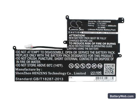 Lenovo Chromebook N20P Replacement Battery, 11.1V, 3000mAh, Li-Polymer 5
