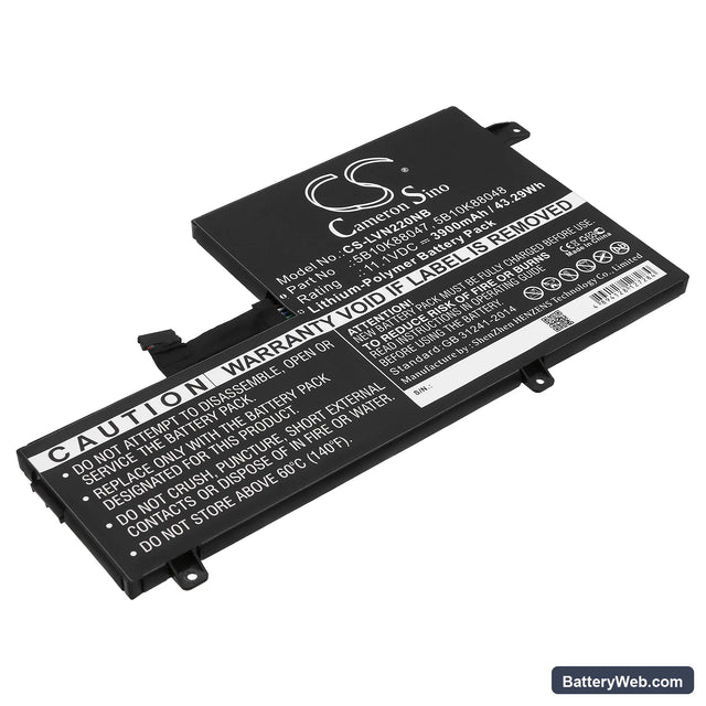 Lenovo N22 Chromebook Replacement Battery, 11.1V, 3900mAh, Li-Polymer 1