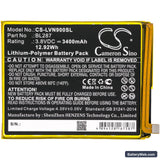 Lenovo K9 Note Replacement Battery, 3.8V, 3400mAh, Li-Polymer 3