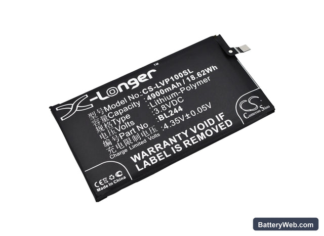 Lenovo Vibe P1 Replacement Battery, 3.8V, 4900mAh, Li-Polymer 1