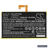 Matco 301190338 Replacement Battery, 3.86V, 7500mAh, Li-Polymer 3
