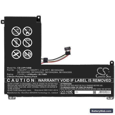 Lenovo IdeaPad 1-11IGL05 Replacement Battery, 7.5V, 4100mAh, Li-Polymer 3