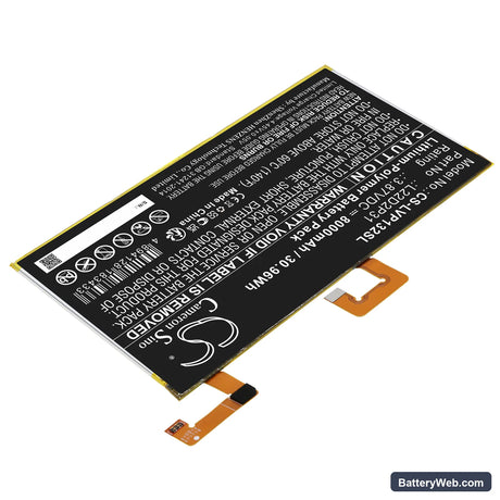 Lenovo Tab P11 Pro Replacement Battery, 3.87V, 8000mAh, Li-Polymer 2