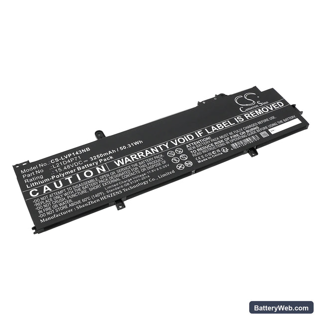Lenovo ThinkPad P14s Gen 3(AMD)21J5000LMZ Replacement Battery, 15.48V, 3250mAh, Li-Polymer 1