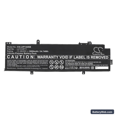 Lenovo ThinkPad P14S Gen3 Replacement Battery, 11.58V, 3000mAh, Li-Polymer 3
