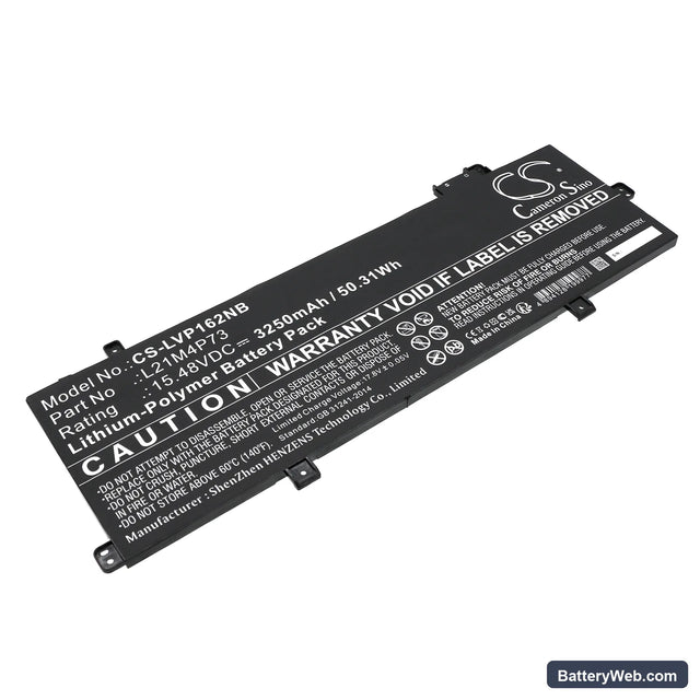 Lenovo ThinkPad P16s Gen 1(Intel)21BT008CRA Replacement Battery, 15.48V, 3250mAh, Li-Polymer 1