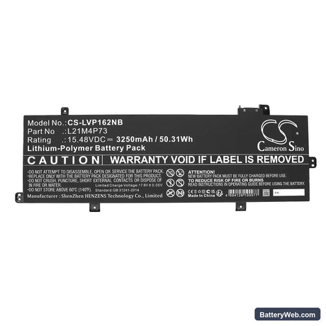 Lenovo ThinkPad P16s Gen 1(Intel)21BT008CRA Replacement Battery, 15.48V, 3250mAh, Li-Polymer 3