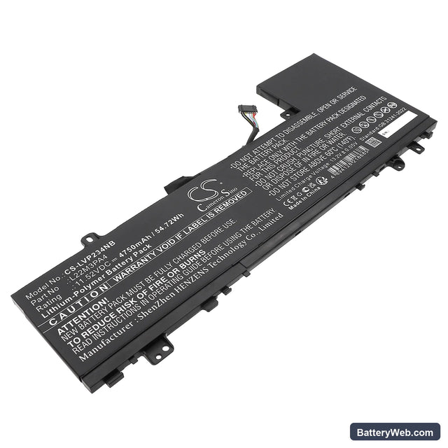 Lenovo IdeaPad Slim 5 14ABR8 82XE0001RK Replacement Battery, 11.52V, 4750mAh, Li-Polymer 1