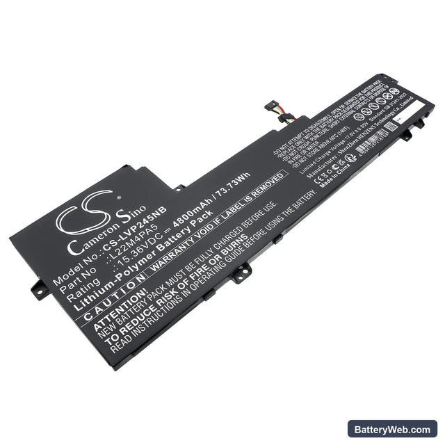 Lenovo IdeaPad Slim 5 16ABR8 Replacement Battery, 15.36V, 4800mAh, Li-Polymer 1
