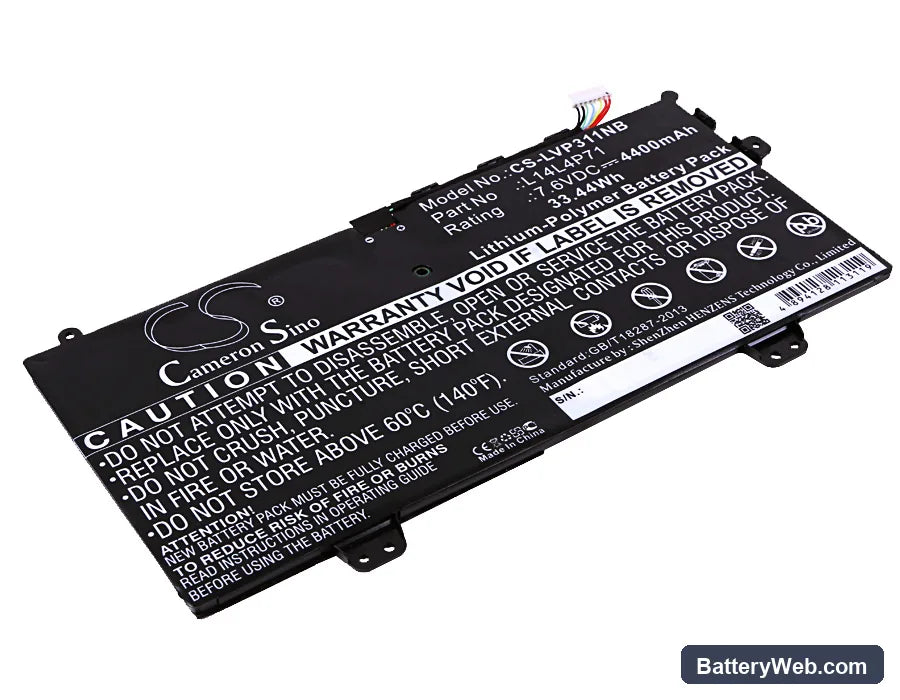 Lenovo Yoga 3 Pro 11 Replacement Battery, 7.6V, 4400mAh, Li-Polymer 1