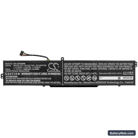 Lenovo IdeaPad 330-15ICH 81FK00A5AU Replacement Battery, 11.34V, 3900mAh, Li-Polymer 3