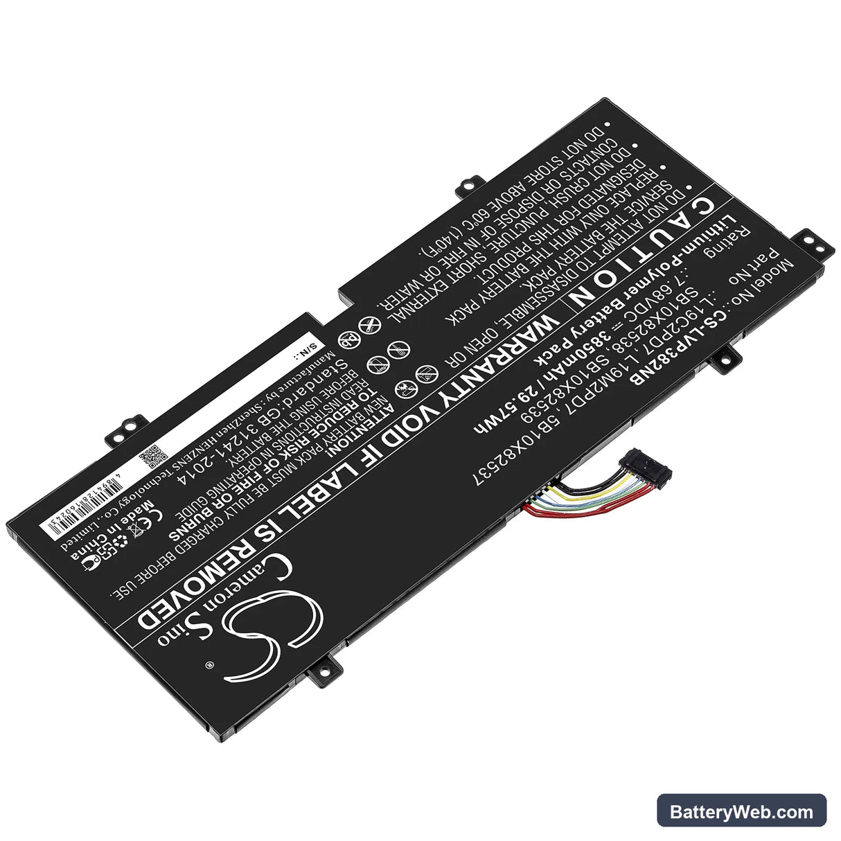 Lenovo IdeaPad 3 10IGL5 (82AT) Replacement Battery, 7.68V, 3850mAh, Li-Polymer 2