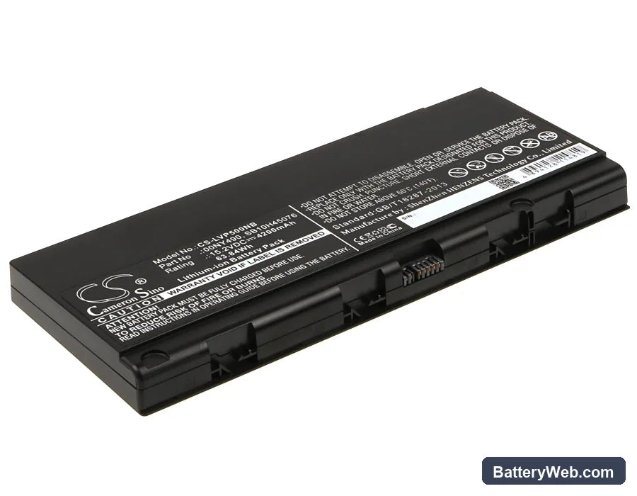 Lenovo ThinkPad P50 Replacement Battery, 15.2V, 4200mAh, Li-ion 1