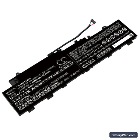 Lenovo IdeaPad 5 14 Replacement Battery, 11.55V, 4900mAh, Li-Polymer 1