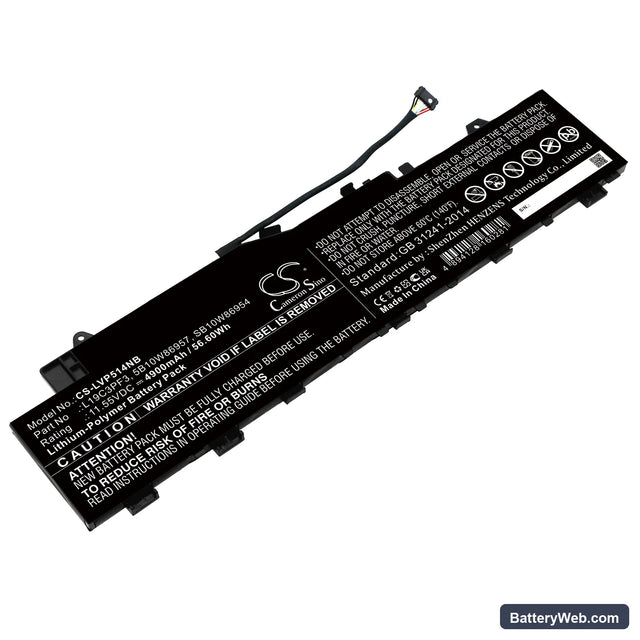Lenovo IdeaPad 5 14 Replacement Battery, 11.55V, 4900mAh, Li-Polymer 1